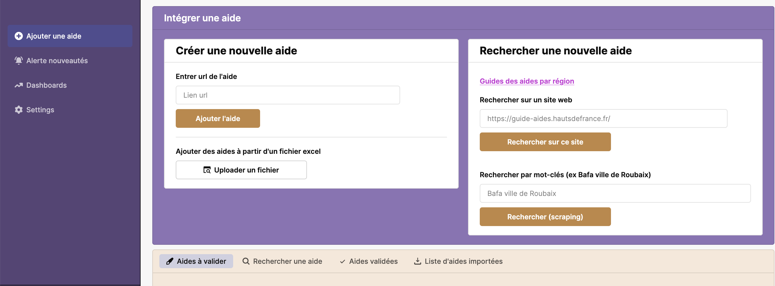 Klaro Retool interface